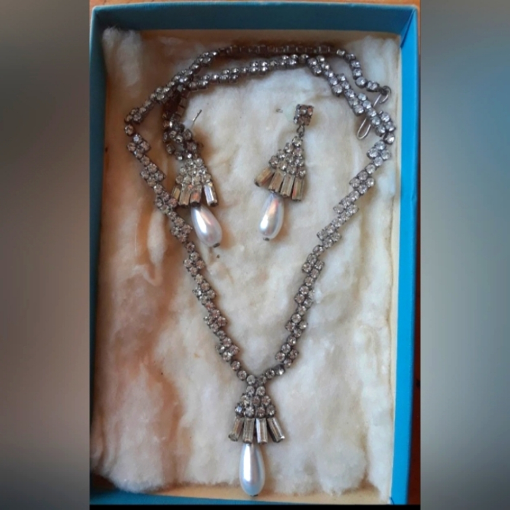 Costume necklace and earrings